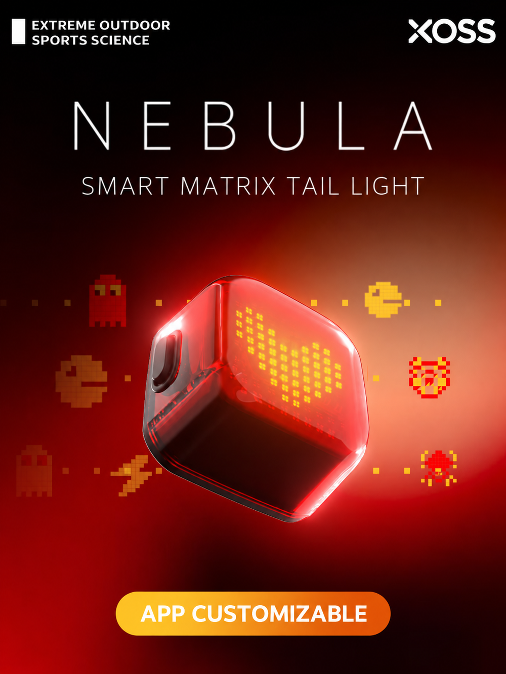 Luz trasera inteligente para bicicleta XOSS Nebula Smart Matrix
