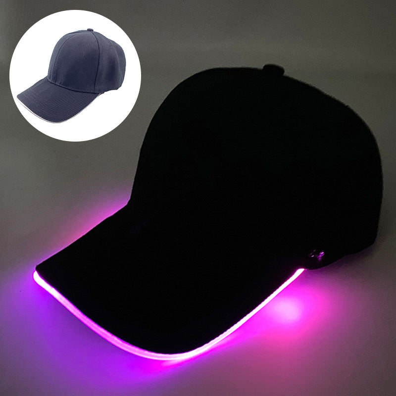قبعة بيسبول مضيئة بمصابيح LED