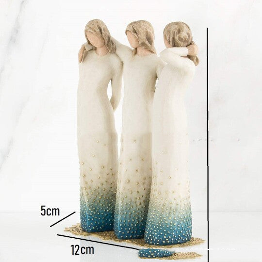 Hand-Painted Angel Trio Figurine – view 4
