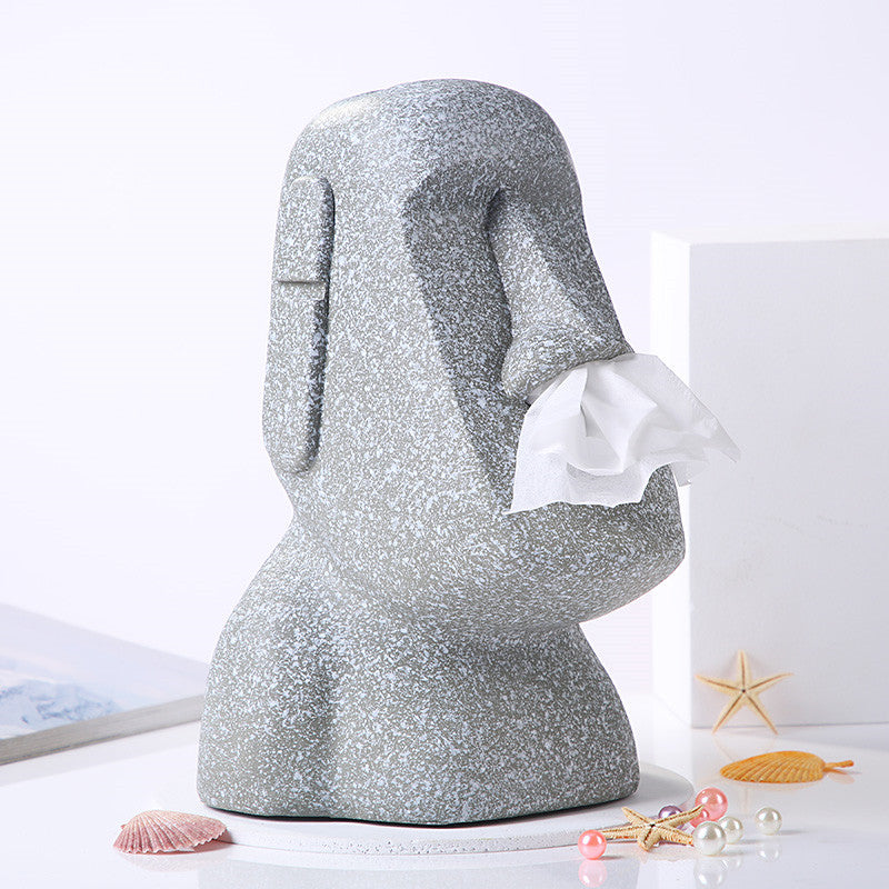 Stone Portrait Tissue Box