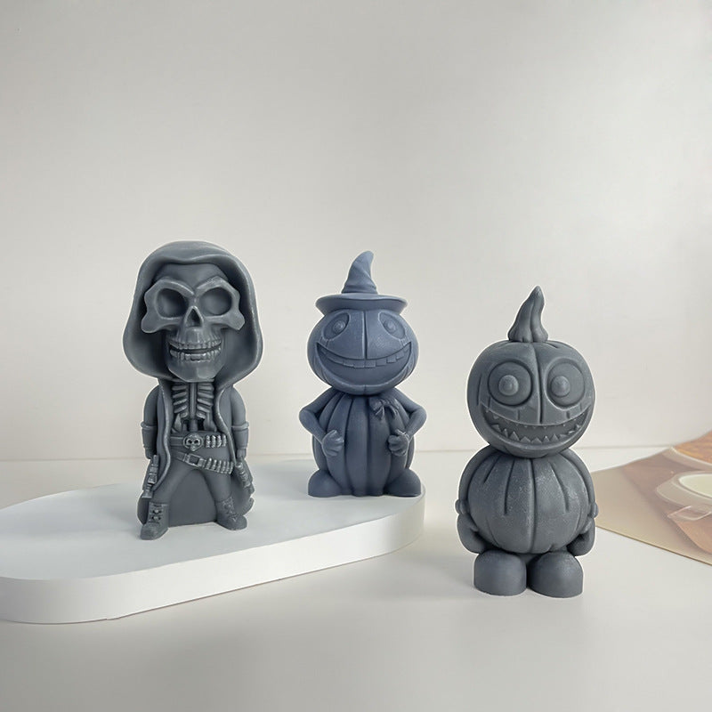 Molde de vela de hombre calabaza