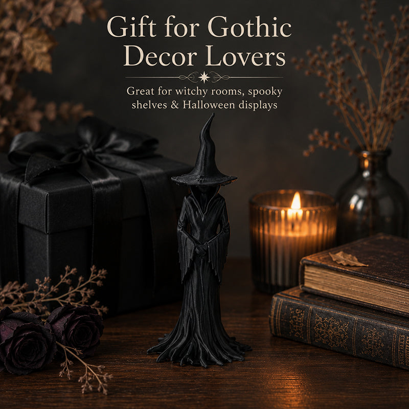 Tiny Gothic Witch Figurine