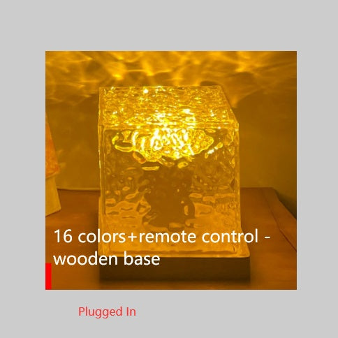 Lámpara de cristal con efecto de ondas de agua