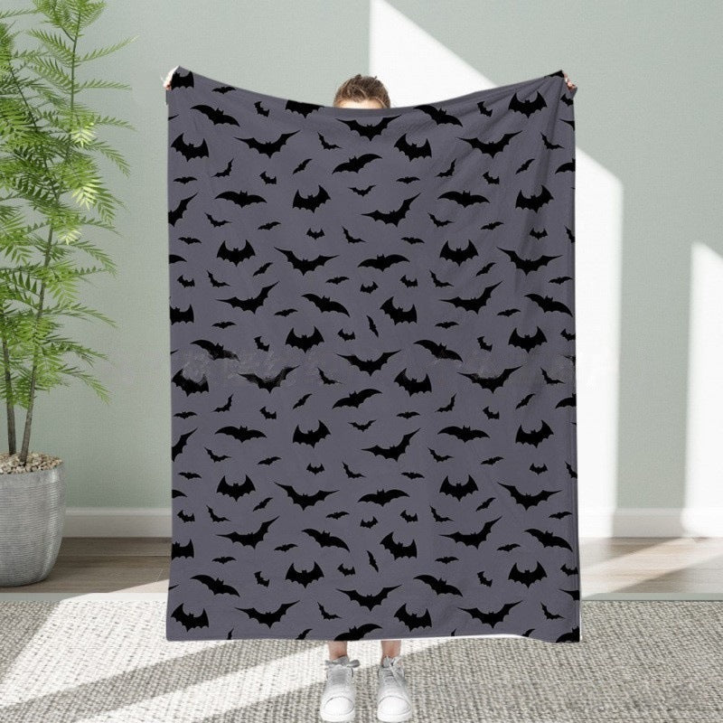 Pumpkin And Bat Blanket