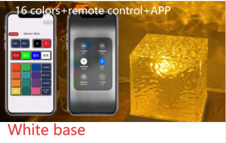 Lámpara de cristal con efecto de ondas de agua
