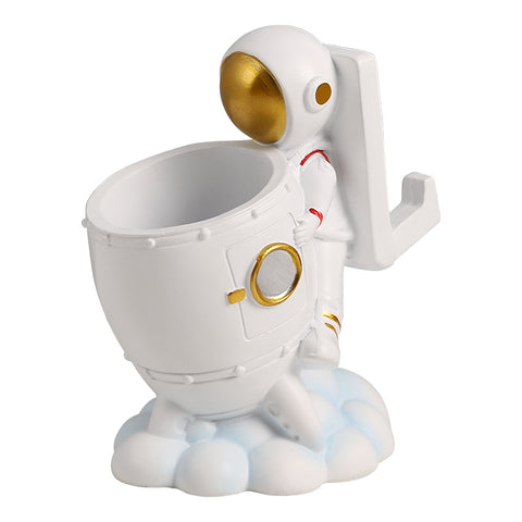 Simple Astronaut Resin Pen Holder Desk