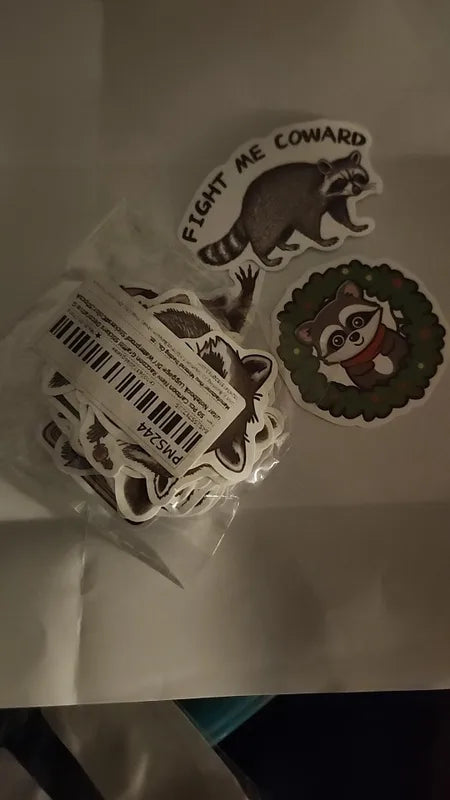 Raccoon Graffiti Stickers