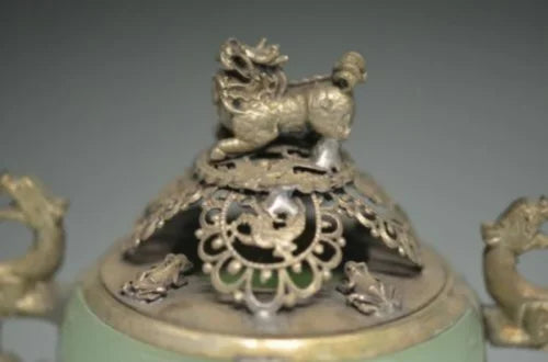 Jade Inlaid Dragon Censer