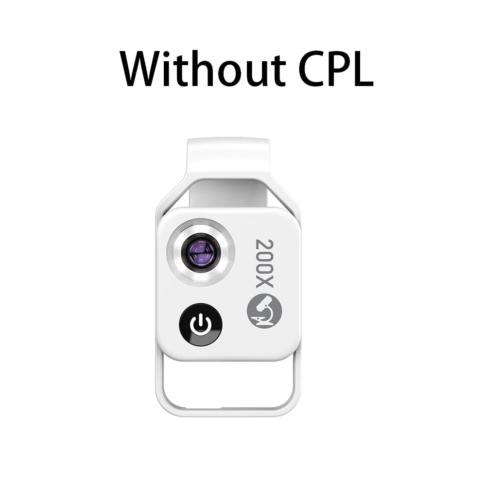 Smartphone Microscope Lens - White without CPL