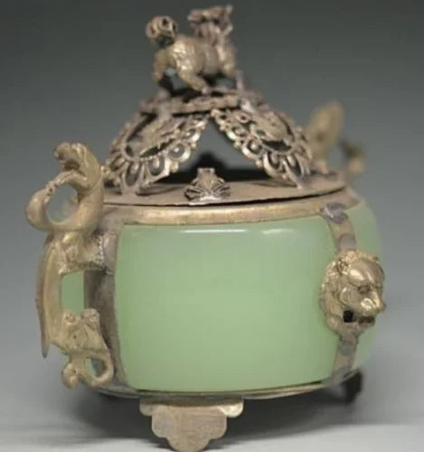 Jade Inlaid Dragon Censer