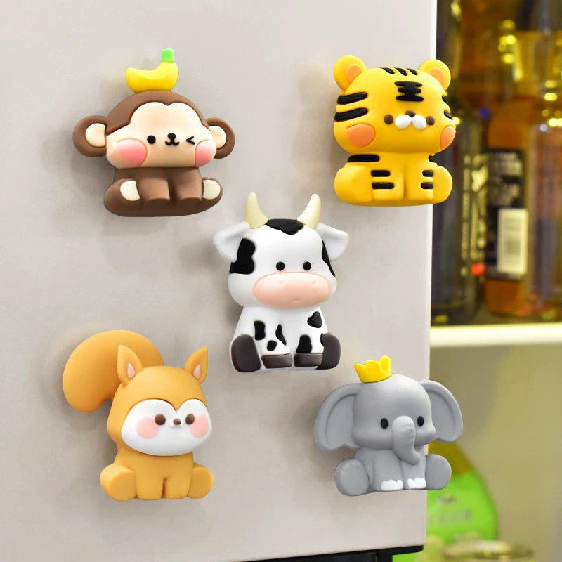 Woodland animal magnets with selected fox style