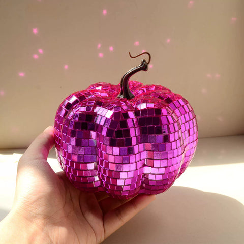 Pink Pumpkin Disco Ball