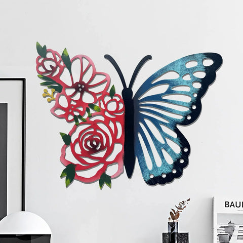 Rose Butterfly Wall Decor