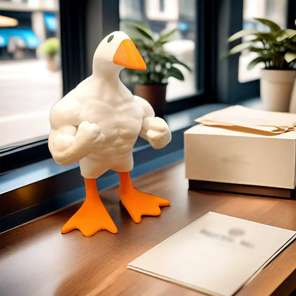 Llavero de pato musculoso