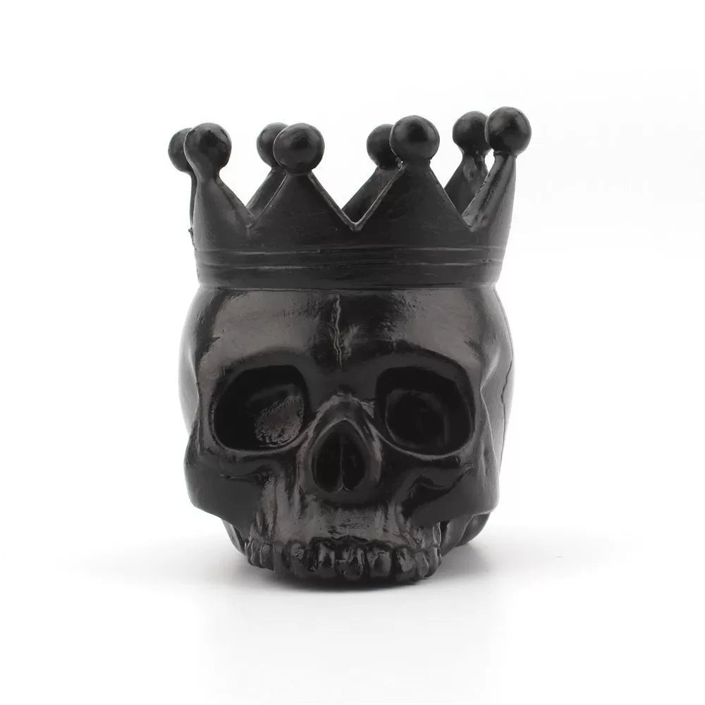 Crowned Skull Candle Holder
