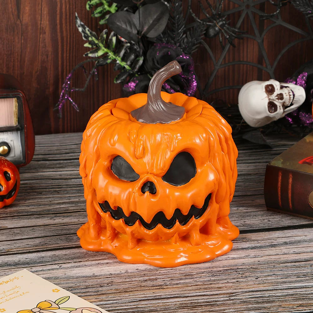 Pumpkin Skull Candy Bowl