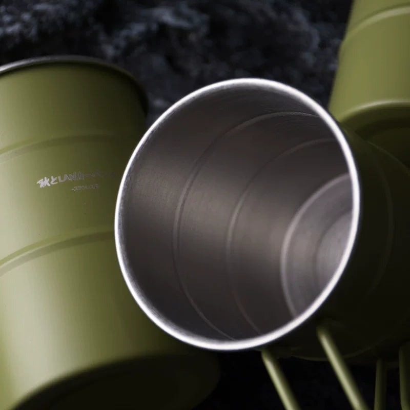 Military-Green Camping Mug