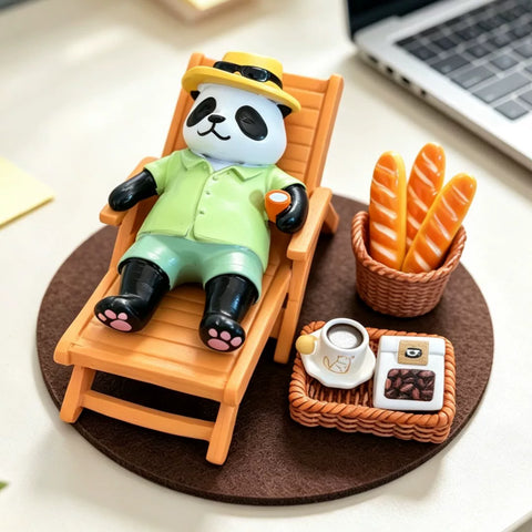 Adorno de panda perezoso reclinable
