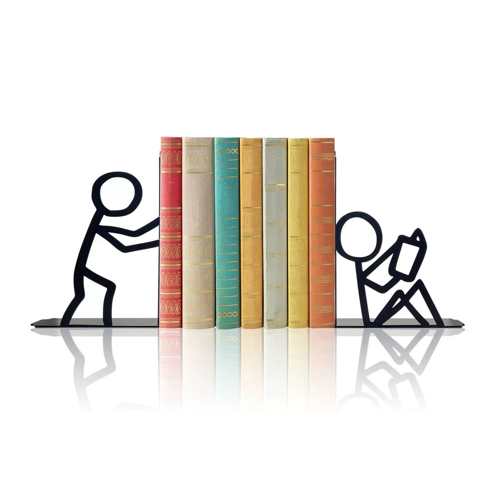 Matchstick Figure Metal Bookends