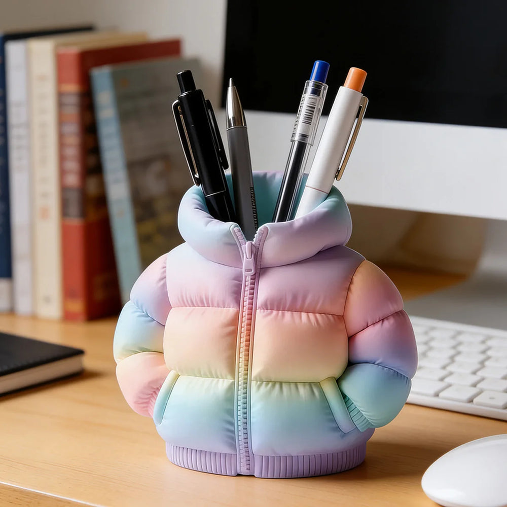 Puffer Jacket Pen Holder