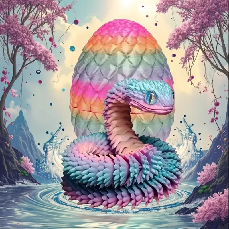 Articulated Snake with Egg