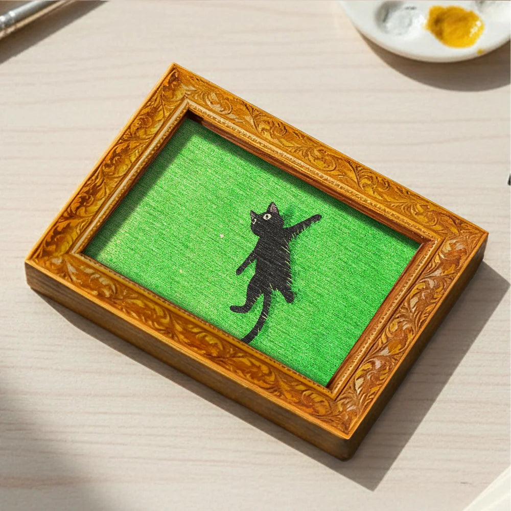Grass-Napping Black Cat Magnet – view 5