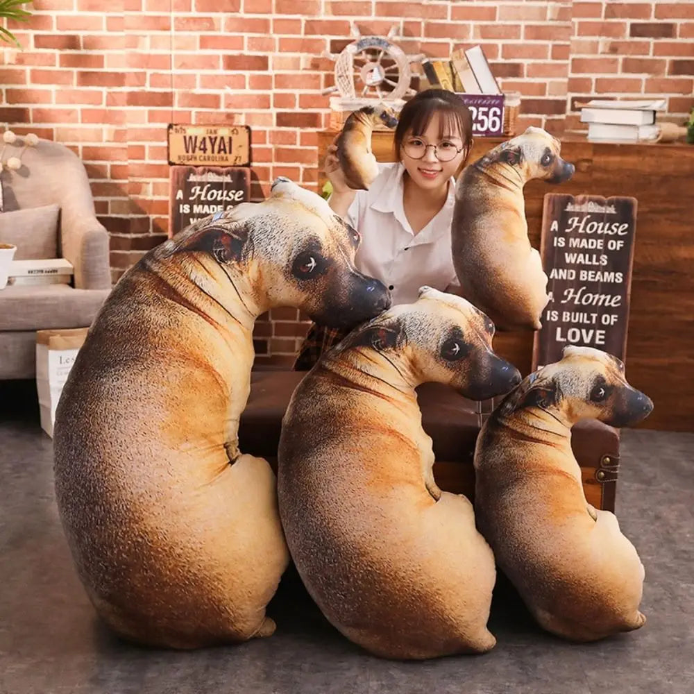 Lifelike Dog Throw Pillow
