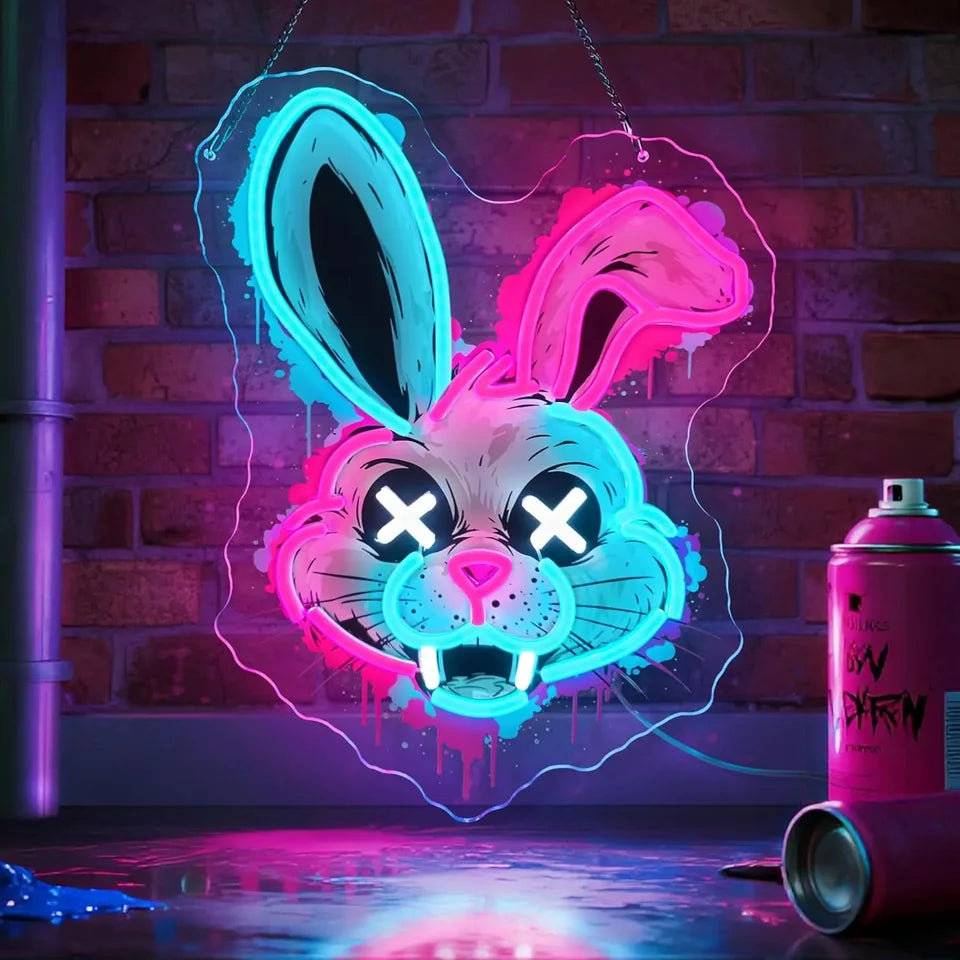 Evil Bunny Neon Sign