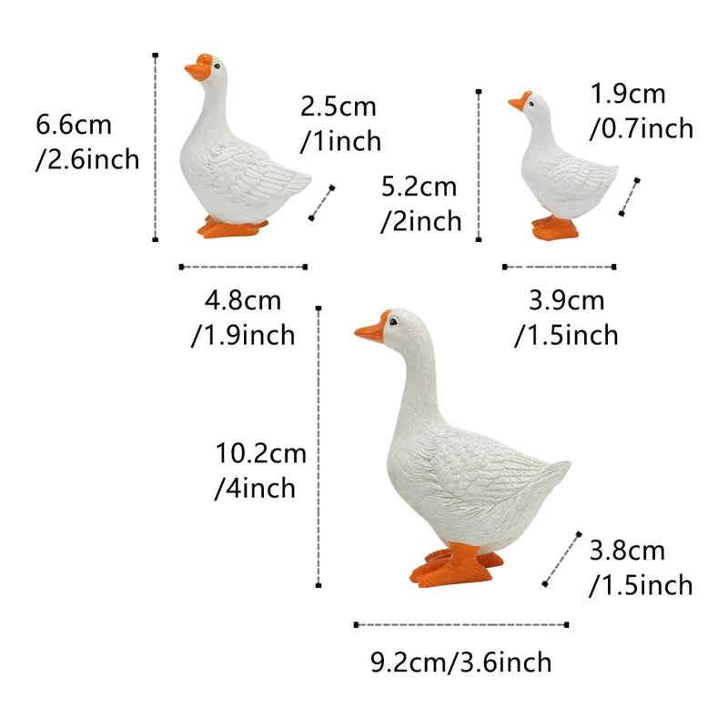 Resin Goose Trio