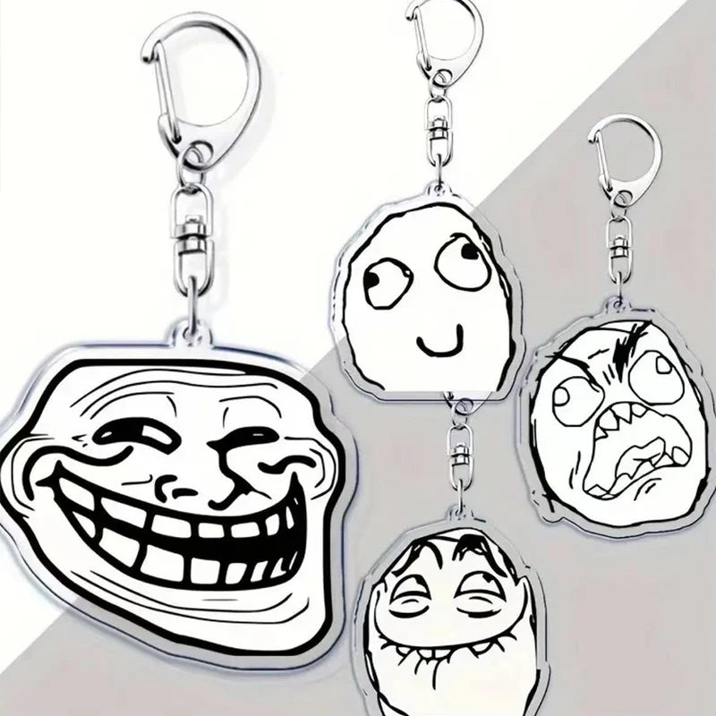 Trollface Keychain