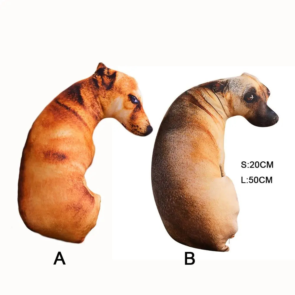Lifelike Dog Throw Pillow