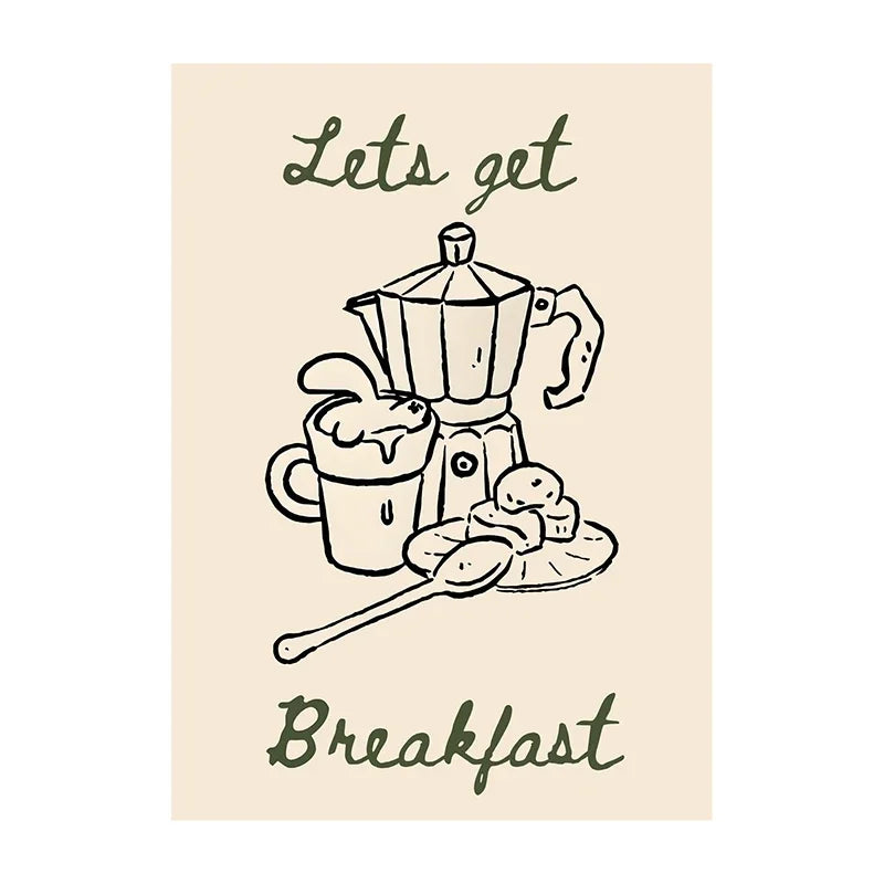 Coffee canvas print, design: Lets Get Breakfast