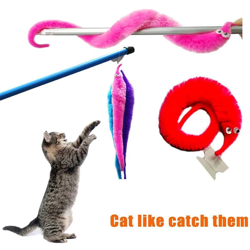 Rainbow Fuzzy Worm Set