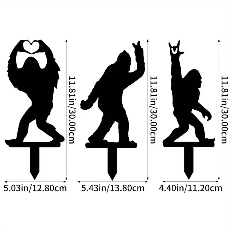 Patriotic Sasquatch Yard Stake