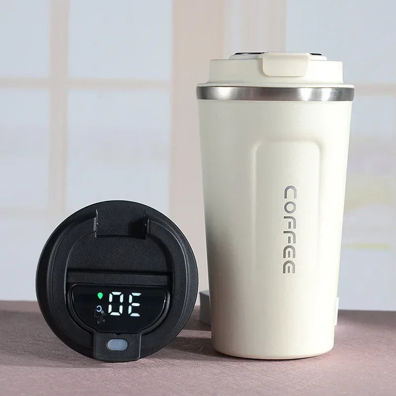 Temperature-Display Travel Mug
