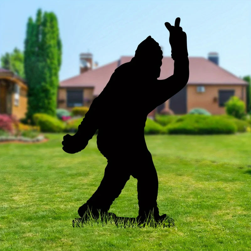 Patriotic Sasquatch Yard Stake