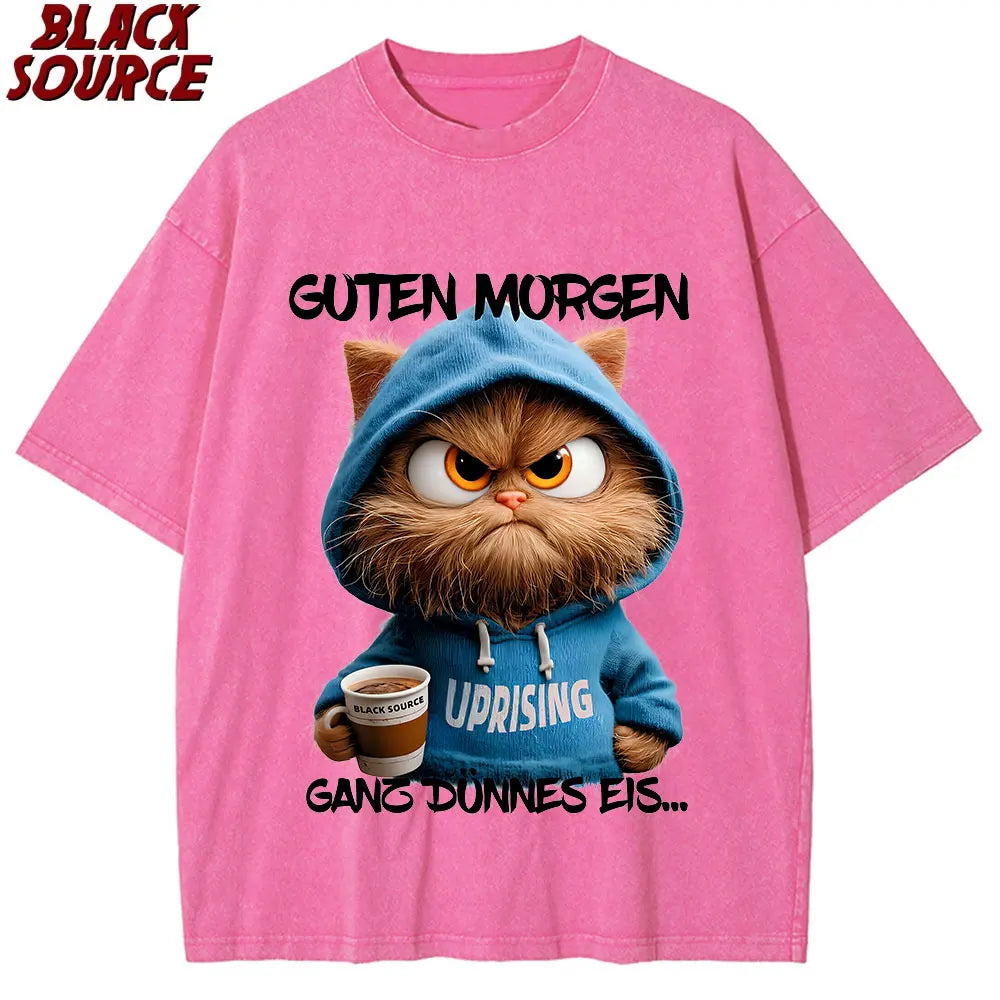 German Cat T-shirt Guten Morgen