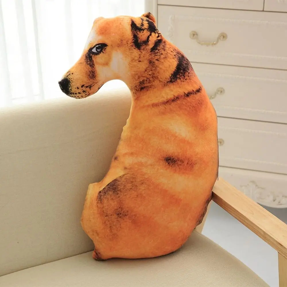 Lifelike Dog Throw Pillow