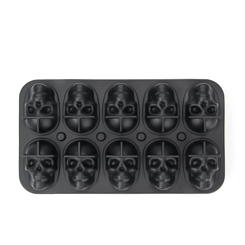 The ten cavity tray, a flat rectangle of ten smaller skull faces in two rows of five