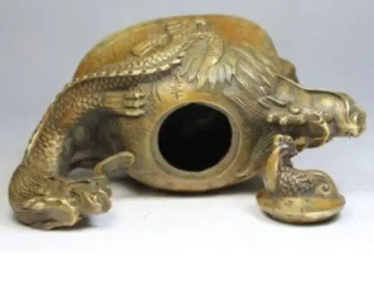 Incensario de tetera de dragón de bronce