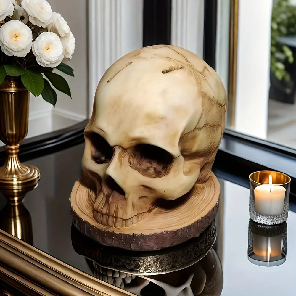 Soporte para cuchillos con forma de calavera