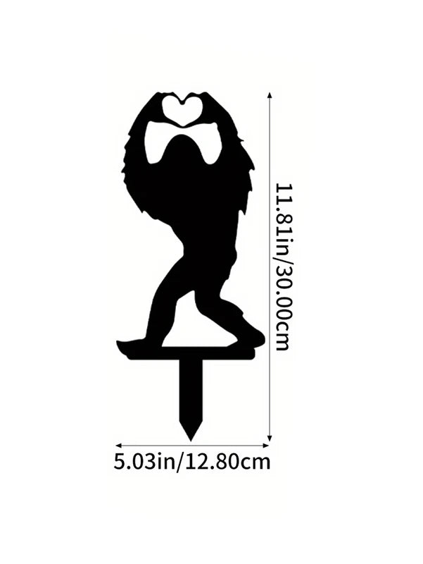 Patriotic Sasquatch Yard Stake