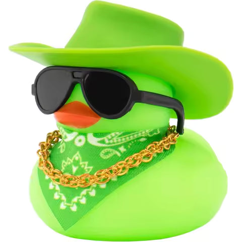 Patito de goma vaquero