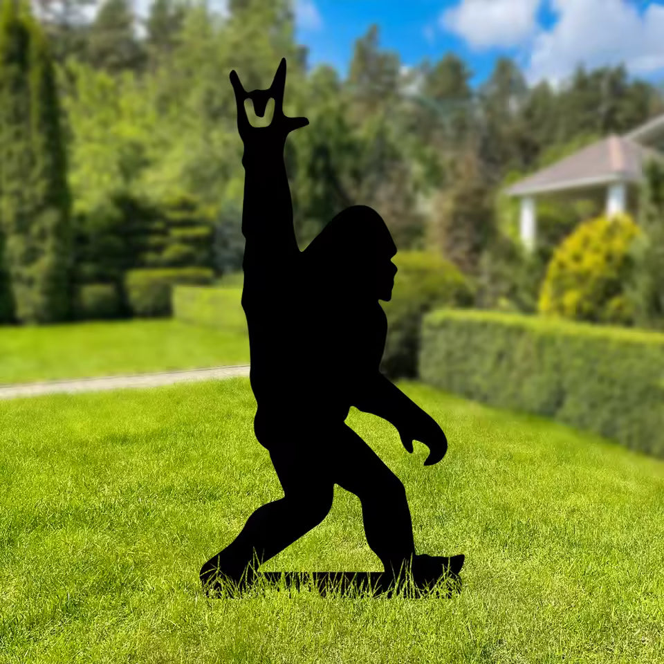 Patriotic Sasquatch Yard Stake