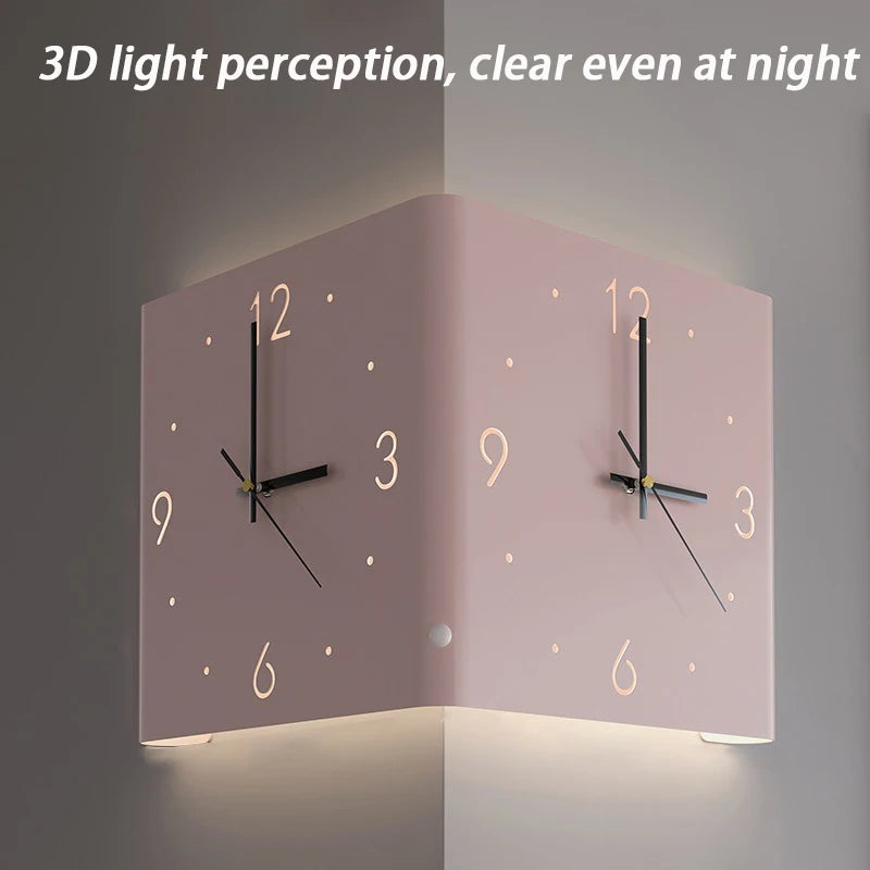 Double-Sided Corner Clock