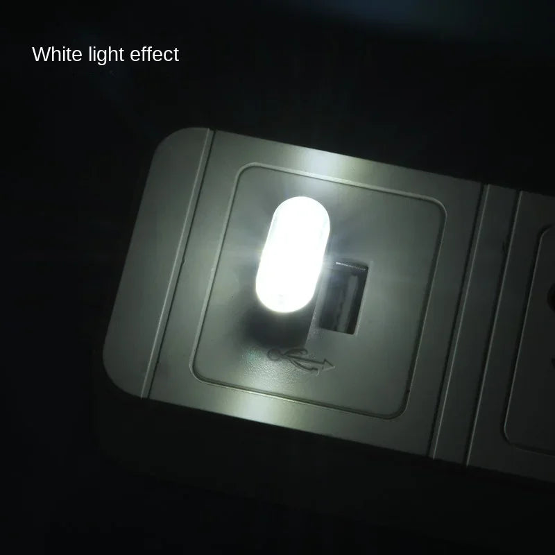 White: the light plugged in and lit white