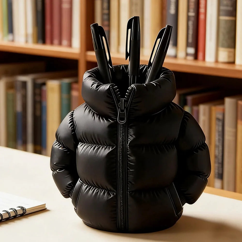 Puffer Jacket Pen Holder