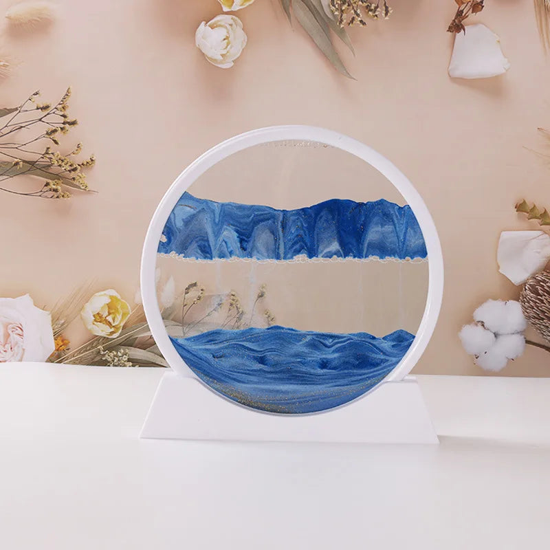 Kinetic Sand Art Frame - 7in White / Blue