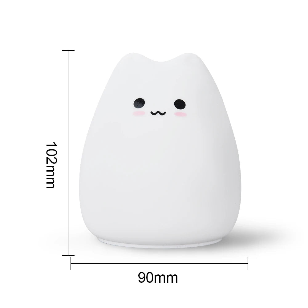 Measurements of the round cat light, 102 mm tall and 90 mm wide
