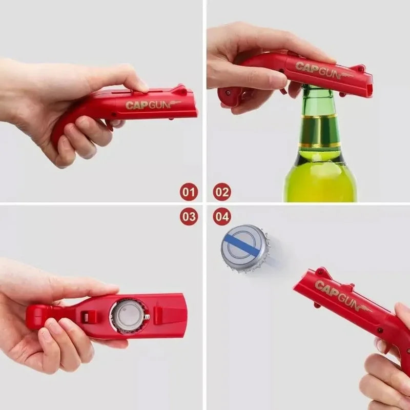 Cap-Launching Bottle Opener
